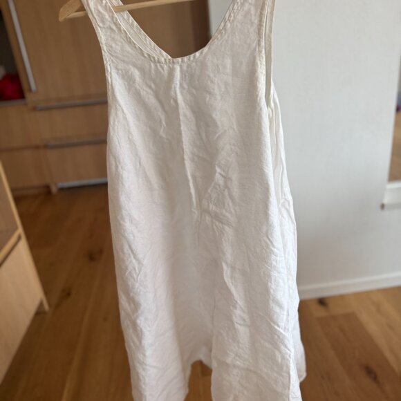 Lauren Winter White Linen Dress - Size M - Picture 3 of 4